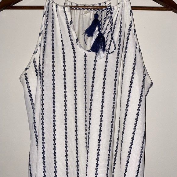 Lazy Sunday Women Racerback Stripe Tunic M Dainty Flowy Feminine Summer - Picture 3 of 6